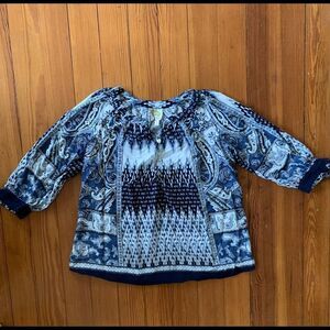 Anthropologie Fig and Flower Top